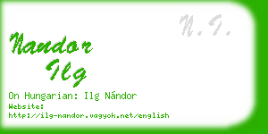 nandor ilg business card